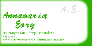 annamaria eory business card